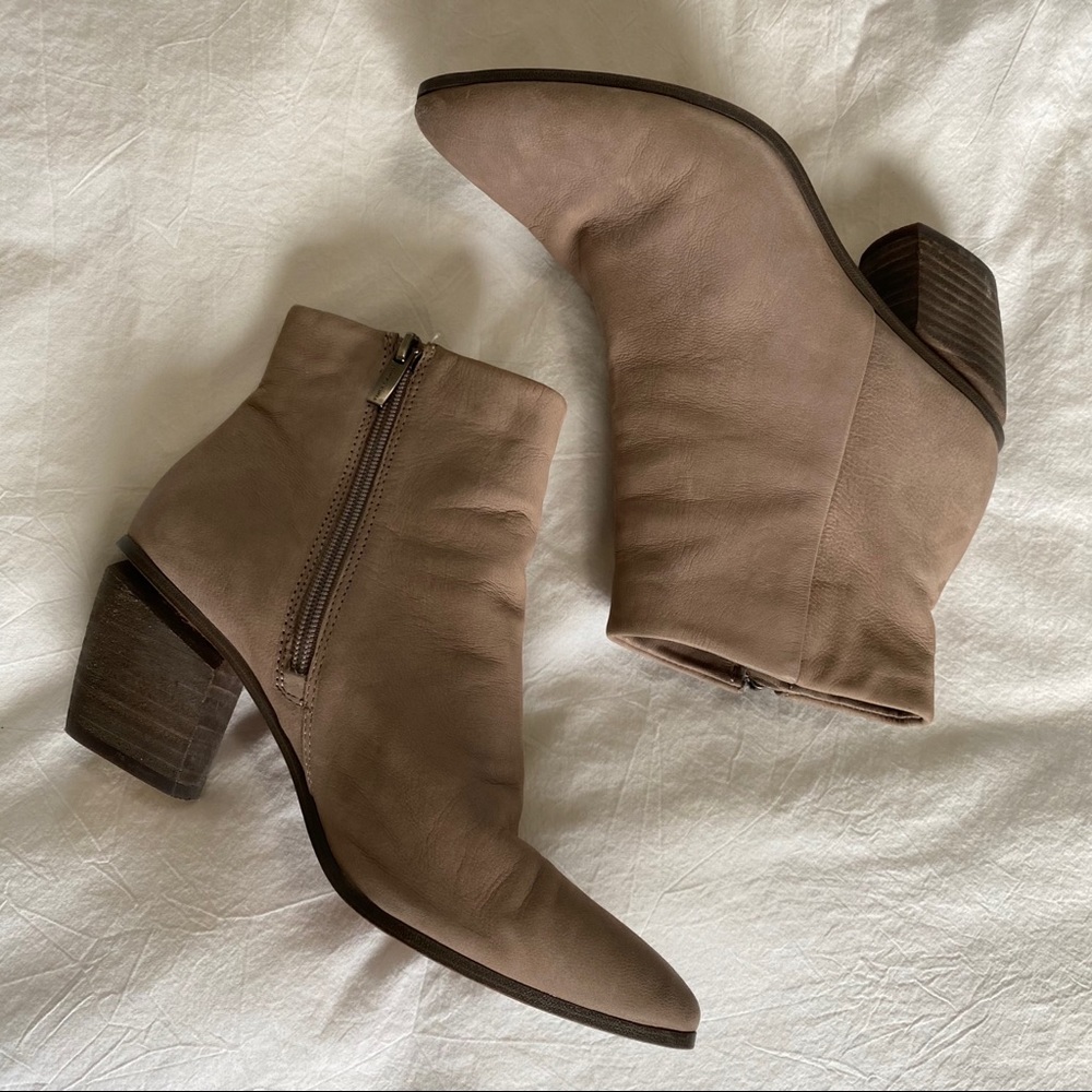 Gray Suede Booties